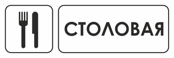 И01 столовая (пластик, 300х100 мм) - Охрана труда на строительных площадках - Указатели - Магазин охраны труда ohranatruda-shop.ru